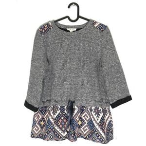 Anthropologie THML Layered Peplum Blanket Pattern